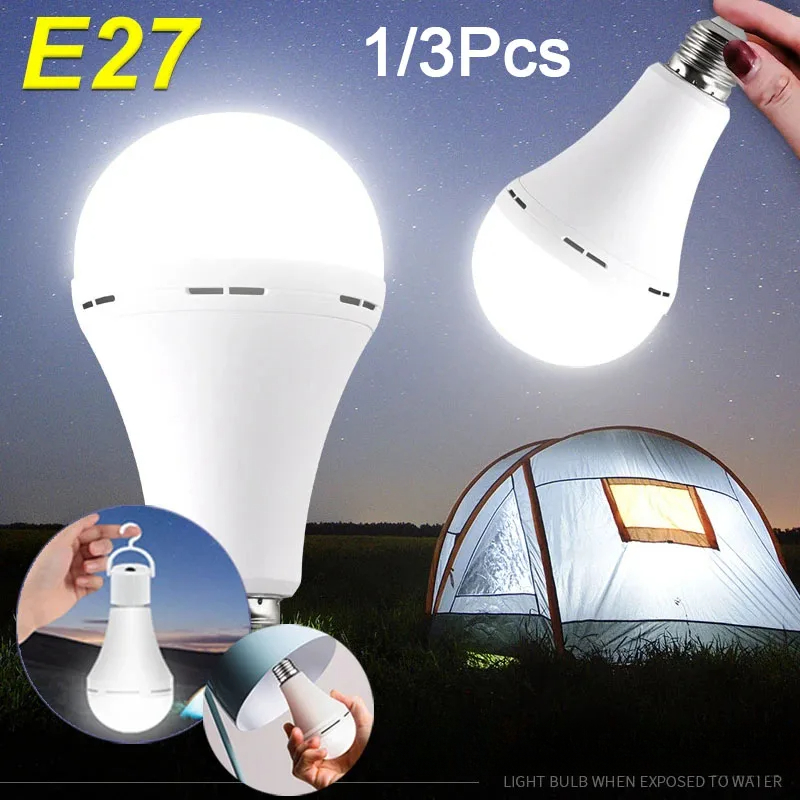 Power Outage Light - 1/3 Pcs Rechargeable Bulb LED Outdoor