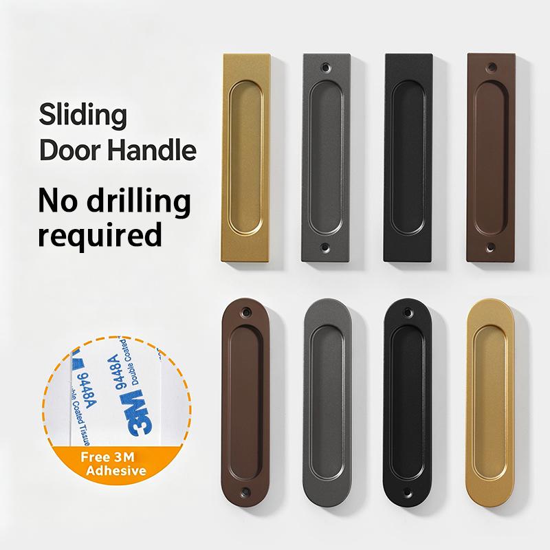 Window Lock Bar - Self Adhesive Sliding Door Handle Aluminum