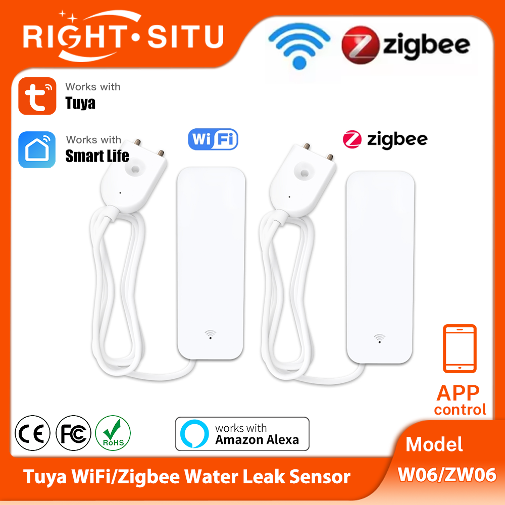Water Alarm Sensor - Tuya WiFi Zigbee Water Sensor Smart