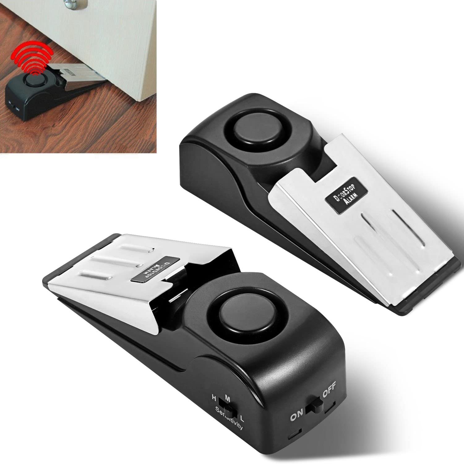 Door Stop Alarm - Upgraded Door Stopper Alarm Portable 120db