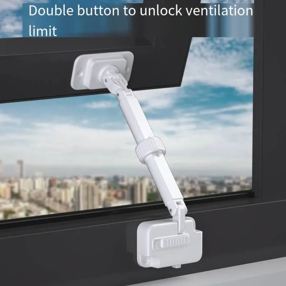 Window Lock Bar - Perforation-free Window Stopper Window Latch ABS