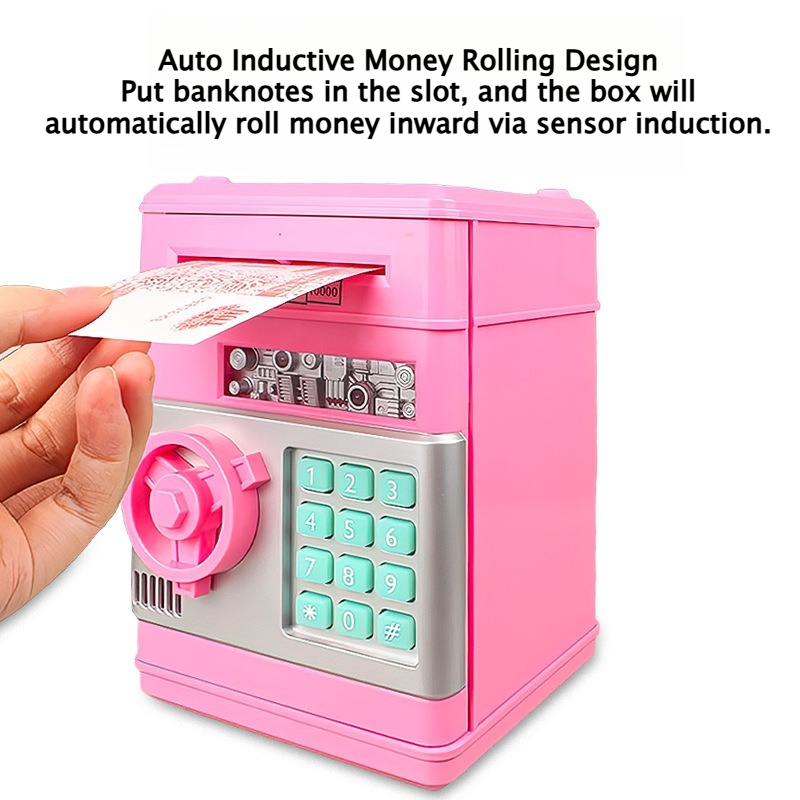 Lockbox Key Secure - Creative Kids Piggy Bank Automatic Coin