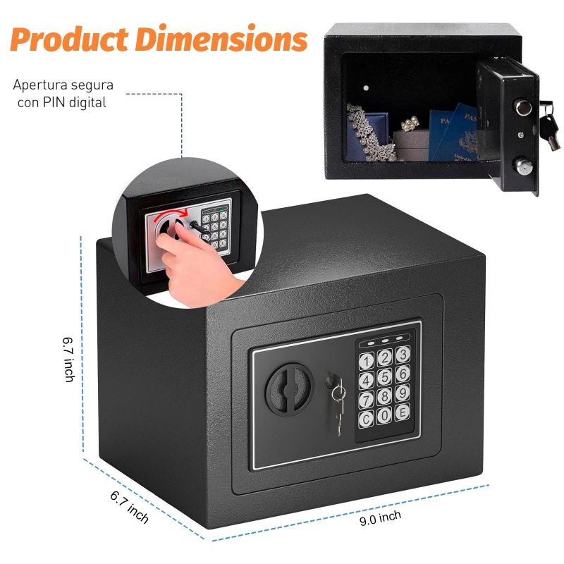 Digital Electronic Safe Box wi - Lockbox Key Secure 리뷰 및 가격