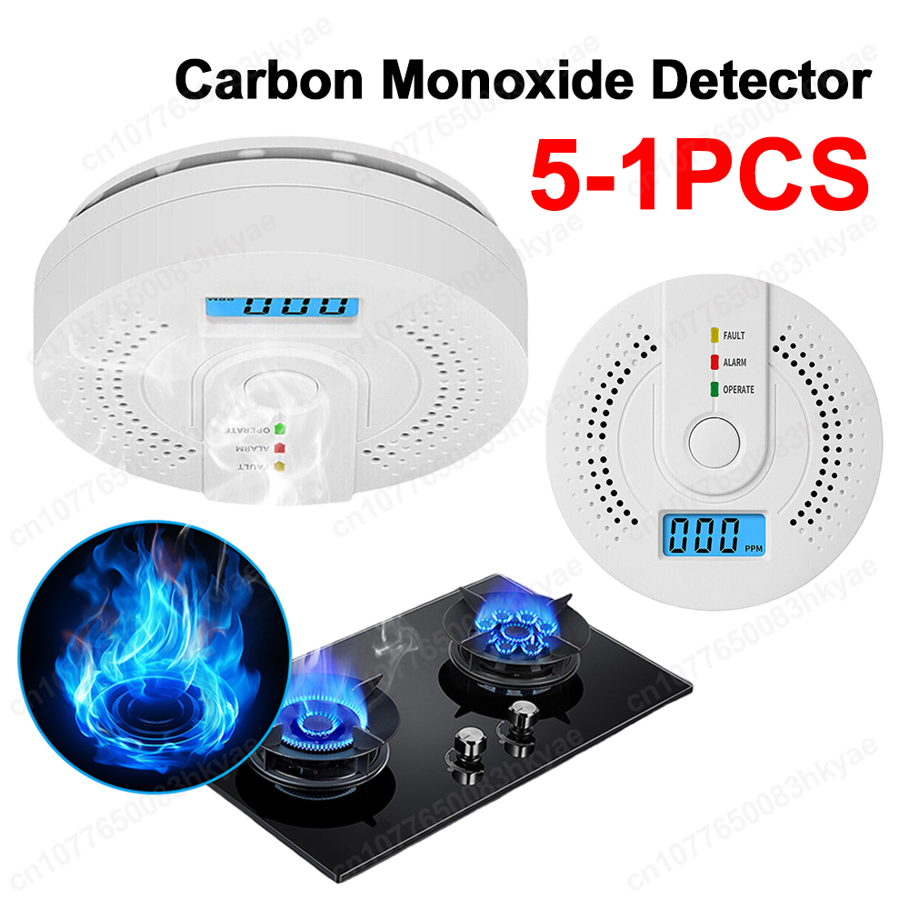 5-1PCS Digital Carbon Monoxide - Smoke Detector Interconnected 리뷰 및 가격