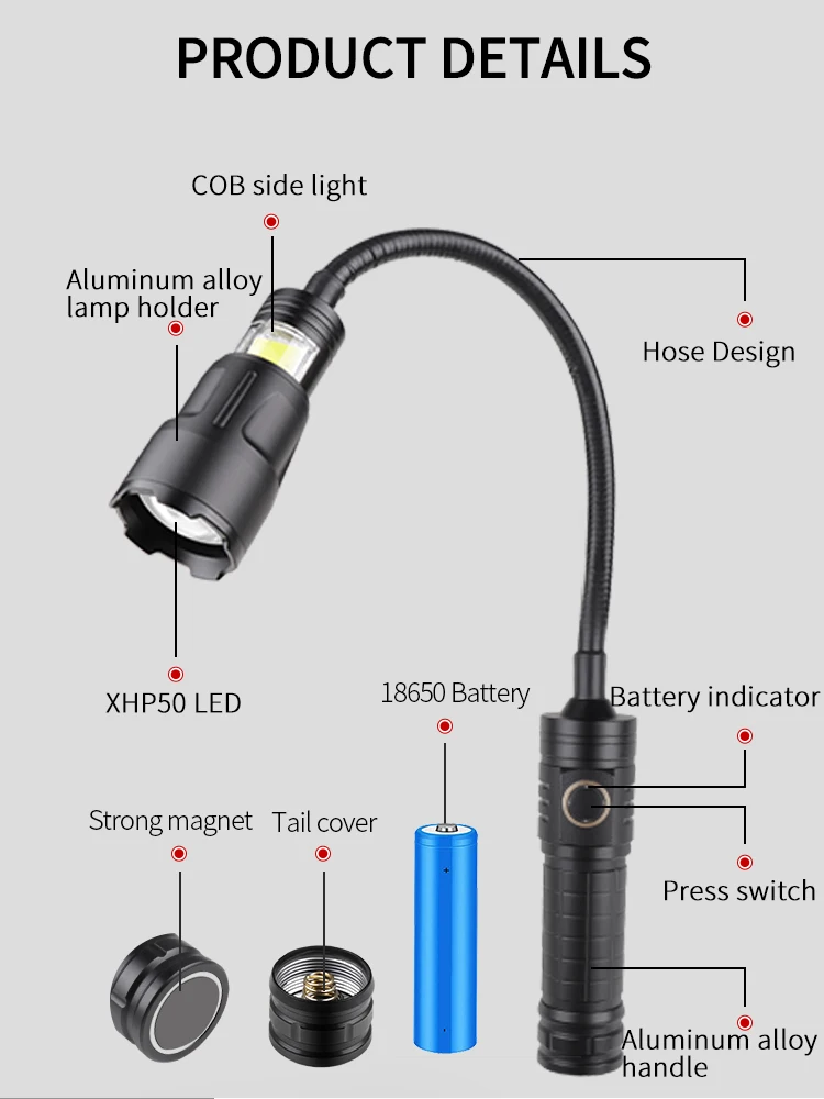 USB Rechargeable XHP50 LED Fla - Power Outage Light 리뷰 및 가격