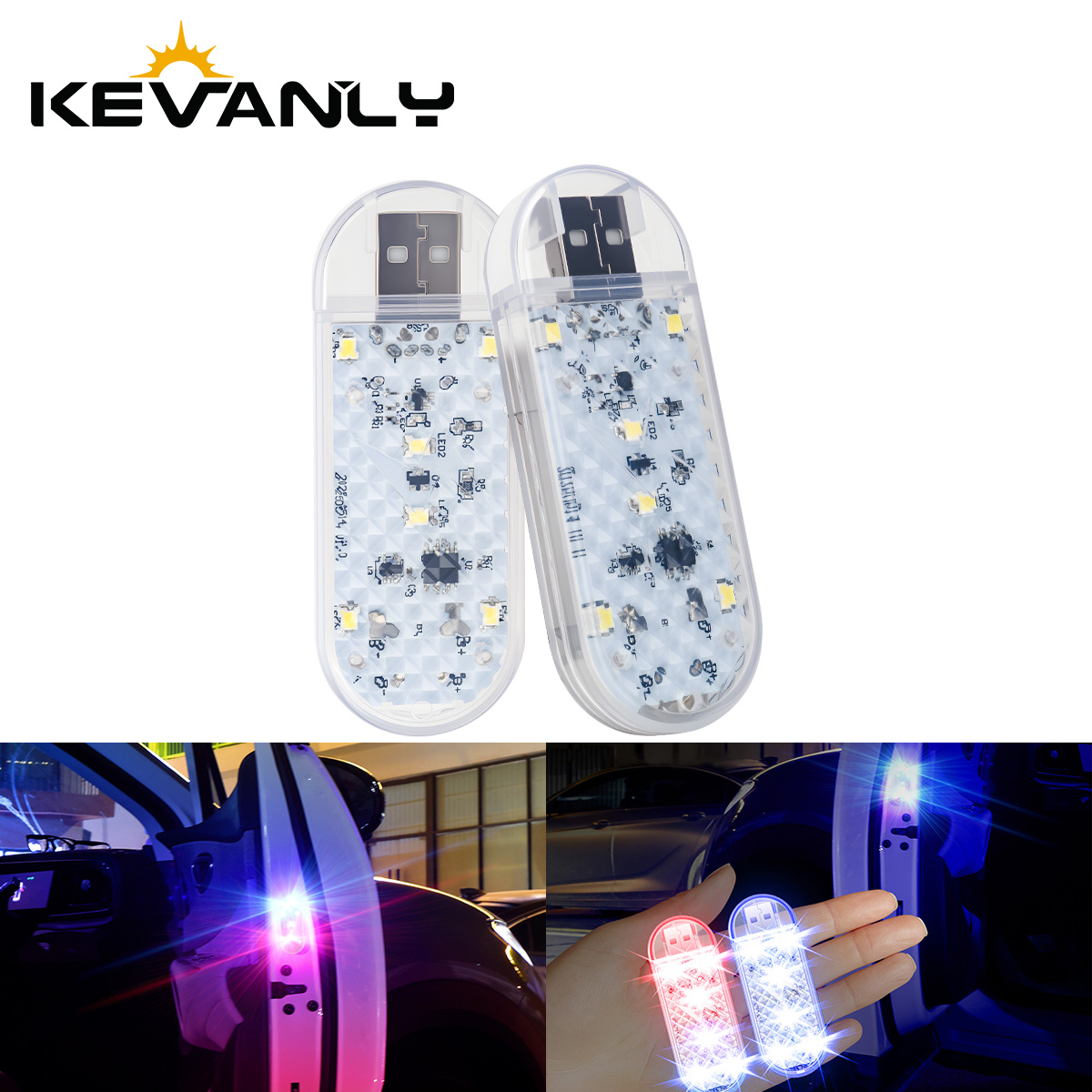 1/2pcs Car Door LED Strobe War - Emergency Exit Sign 리뷰 및 가격