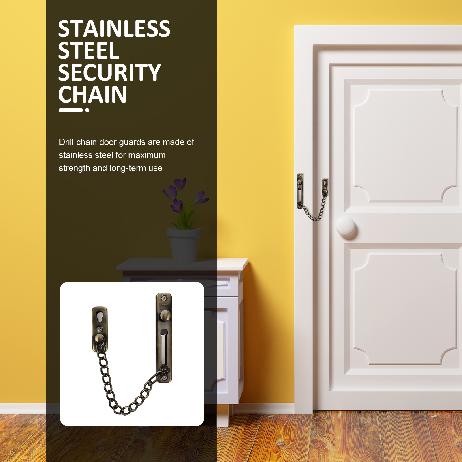 Punch Free Door Chain Lock Sta - Security Chain Door 리뷰 및 가격
