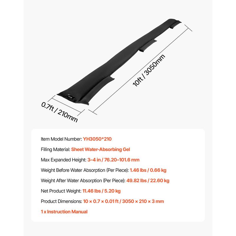 Flood Barrier, 8 Pack, 10 x 0. - Flood Barrier Bag 리뷰 및 가격