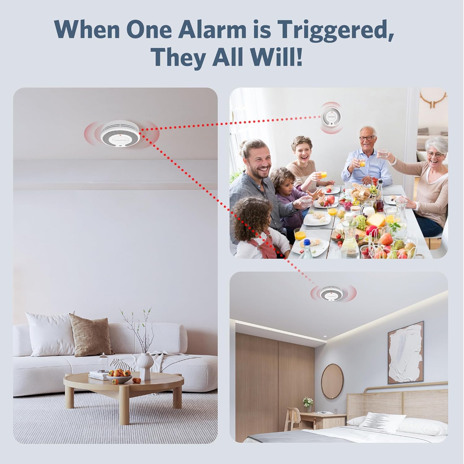Wireless Interlinked(433MHz)+T - Smoke Detector Interconnected 리뷰 및 가격