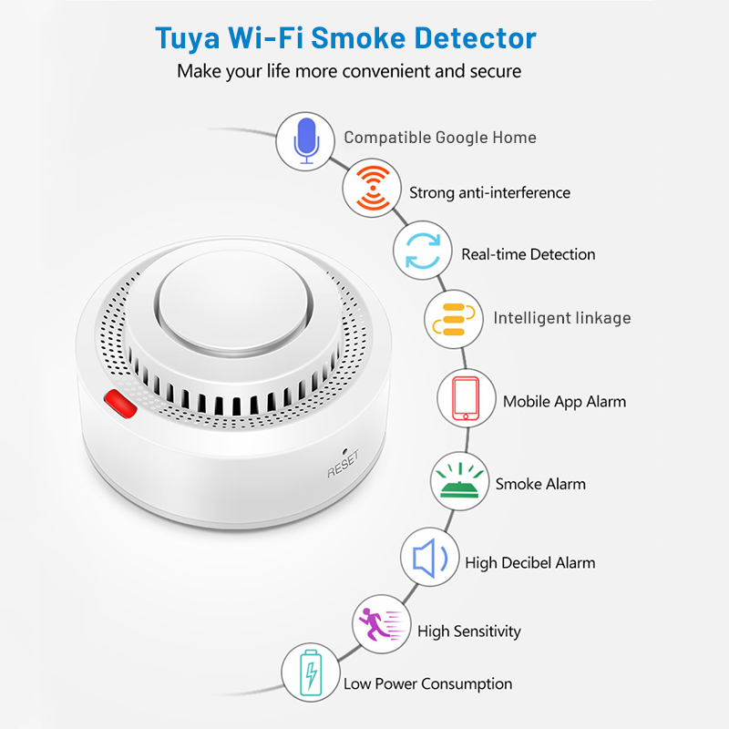6Pack Tuya WiFi Smart Smoke Se - Smoke Detector Interconnected 리뷰 및 가격